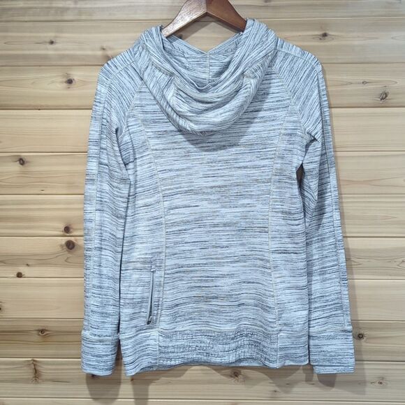 Lululemon Top Womens 8 Gray Crossover Hoodie Athletic Activewear - Picture 5 of 10